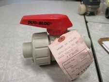Ball Valve 1" Poly Propylene PP Duo Bloc Tru-Union Spigot / Butt End ASAHI