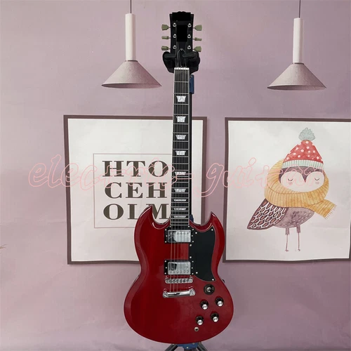 Special SG Metallic Red Electric Guitar Chrome Hardware 2H Pickups Fast Delivery