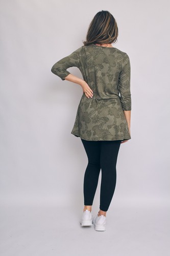 Women's Fashion 3/4 Sleeve JERSEY winter PRINTED Long Casual TOP Plus Sizes 8-26 - Picture 57 of 73