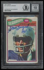 1977 Topps #177 Steve Largent Seahawks HOF BGS Rookie AUTO 10