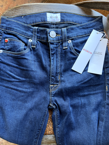 NEW HUDSON High Waist BARBARA Super Skinny Jeans 10" Rise Dark Blue SIZE 24 - Picture 4 of 8