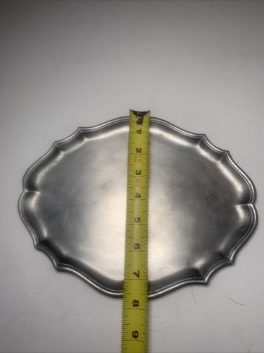 Vintage Arte Italica Peltro gewelltes kleines ovales Tablett - Bild 2 von 9