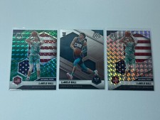Lamelo Ball 2020-21 x3 Card Mosaic RC Lot - Base, Green & Silver National Pride