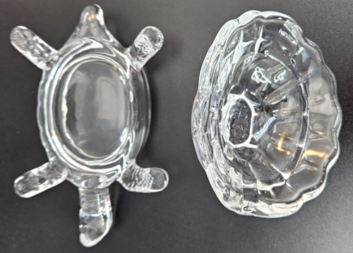 Caja de baratija tortuga Godinger plomo cristal Shannon Irlanda plato de caramelo padre bebé - Imagen 6 de 8