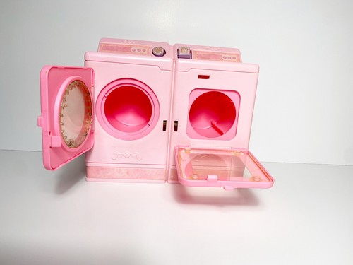 Vintage Mattel Barbie 1990 Sweet Roses Pink Sparkles Washer And Dryer ~ NOT WORK - Picture 2 of 4