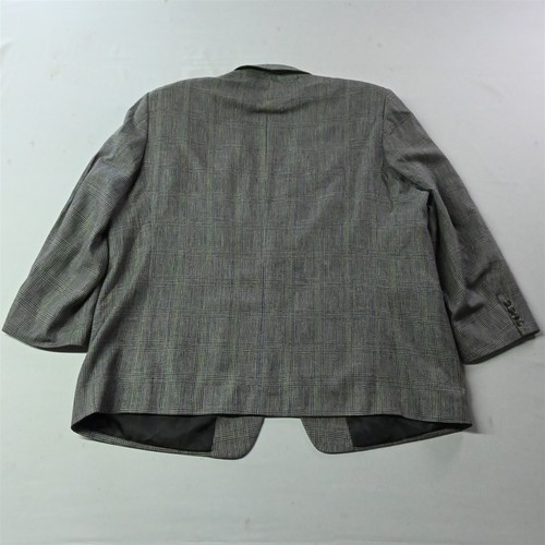 Vtg Versini 54R Blue Glenn Plaid Silk Men Blazer Suit Jacket Sport Coat - Picture 12 of 12