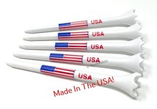 USA Flag 3 1/4" Plastic Golf Tees 3.25" Stars  Stripes Patriotic