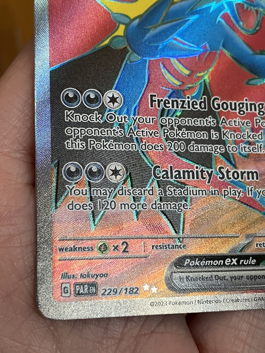 Carta Pokémon Roaring Moon Ex 229/182 – Paradox Rift – Full Art Ultra Rara – 1st Edition