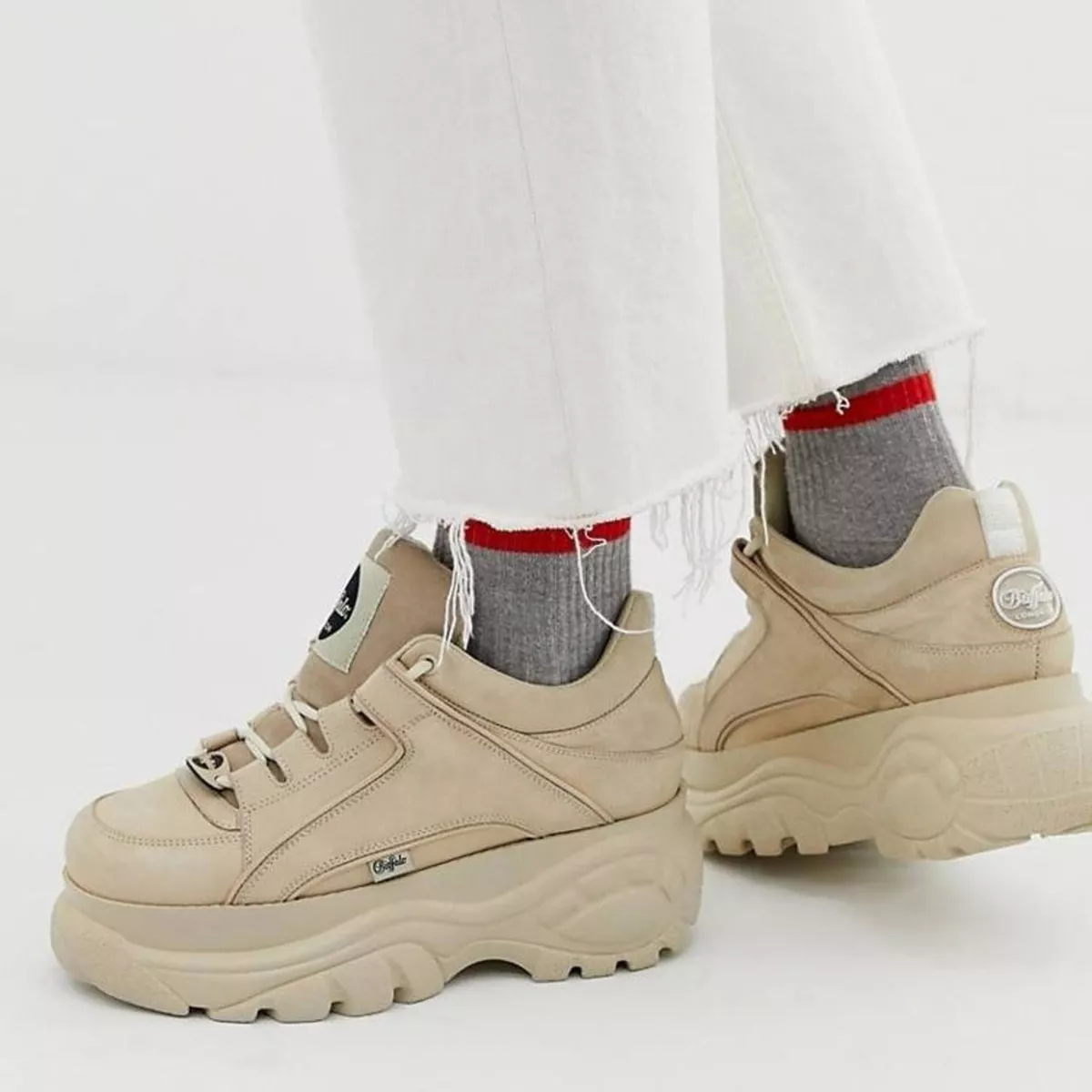 Buffalo sneakers cream sale