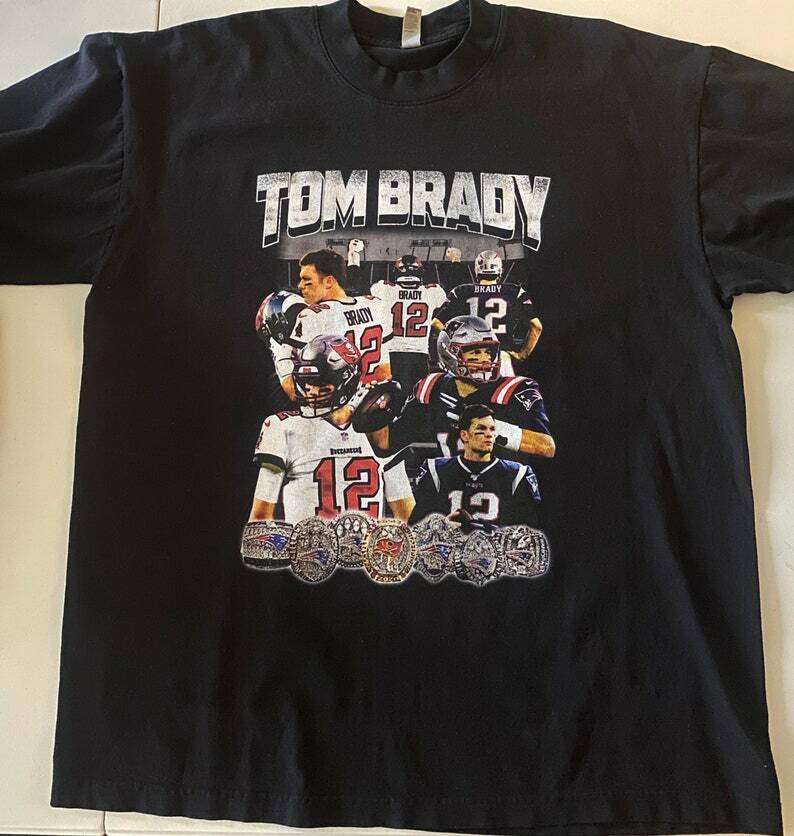 Tom Brady- Vintage style Sports Tee t shirt football sport shirt gift for  men