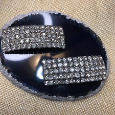 Vintage Rhinestone Shoe Clips Prong Set