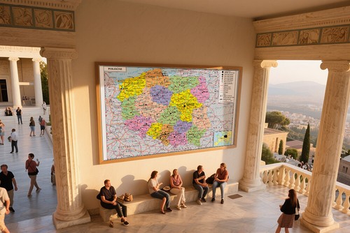 Karte von Polen Politischer Druck 150 x 100 CM Kunst Poster Hintergrund Bildungshilfe - Bild 7 von 9