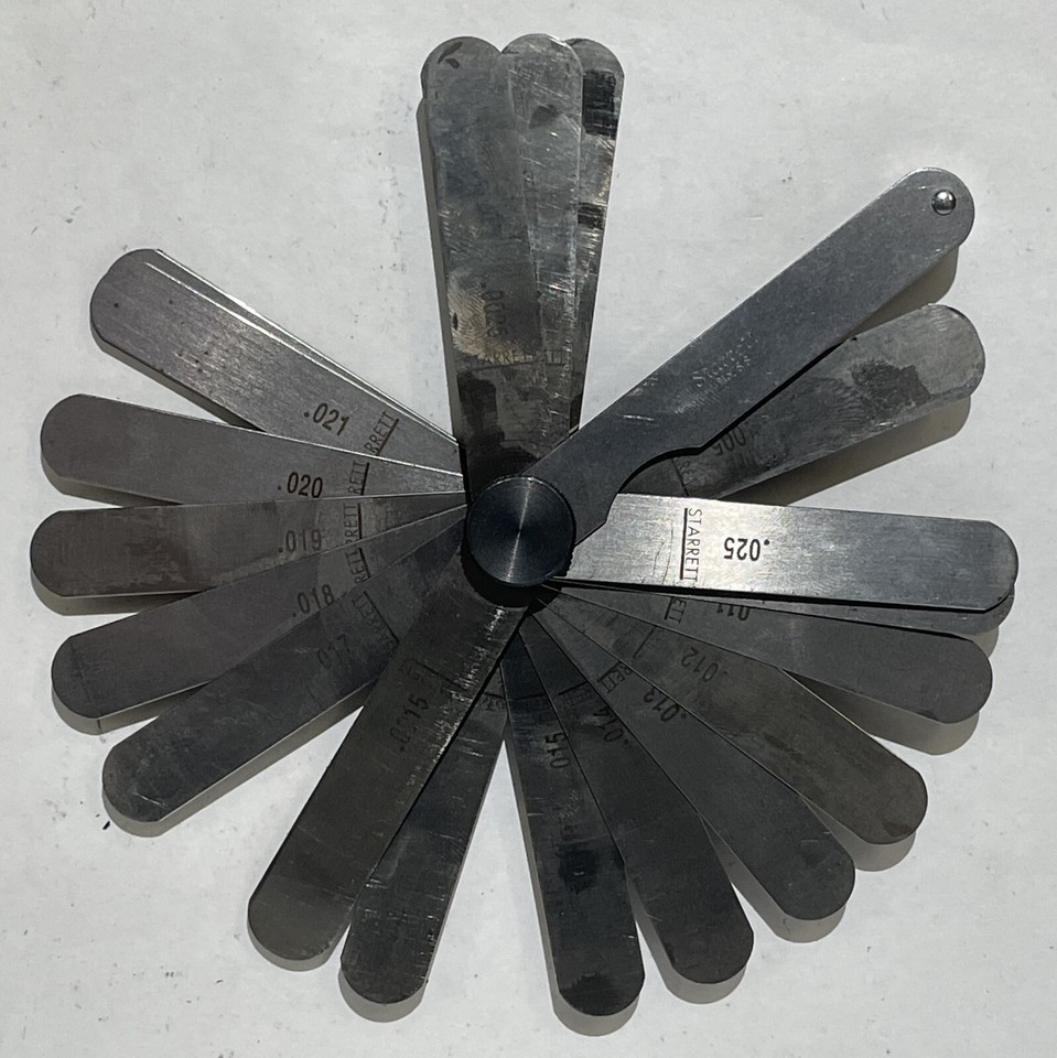 L.S. STARRETT NO. 66 FEELER THICKNESS GAGE GAUGE .002.025 NICE eBay