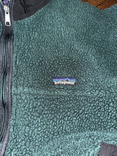 Vintage Patagonia Deep Pile Fleece Size Large Mens Green PEF USA Made Jacket 90s - Picture 5 of 15