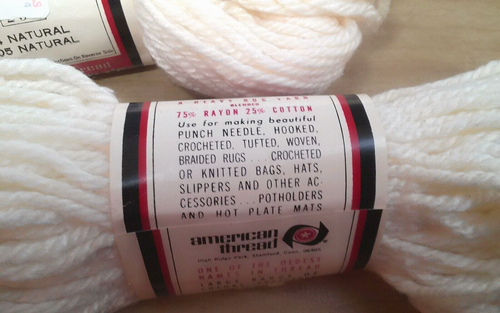 4 - 70 Yard Skeins Aunt Lydia's Heavy Rug Yarn Natural - Picture 3 of 4
