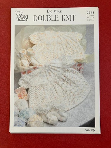 King Cole Knitting Patterns Baby Toddler Jumper Cardigan Bootee 682.5.1 - Picture 4 of 5