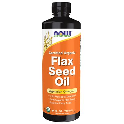 Organic Vegetarian Omega 3 Flax Seed Oil Cold Pressed 24 Fl Oz