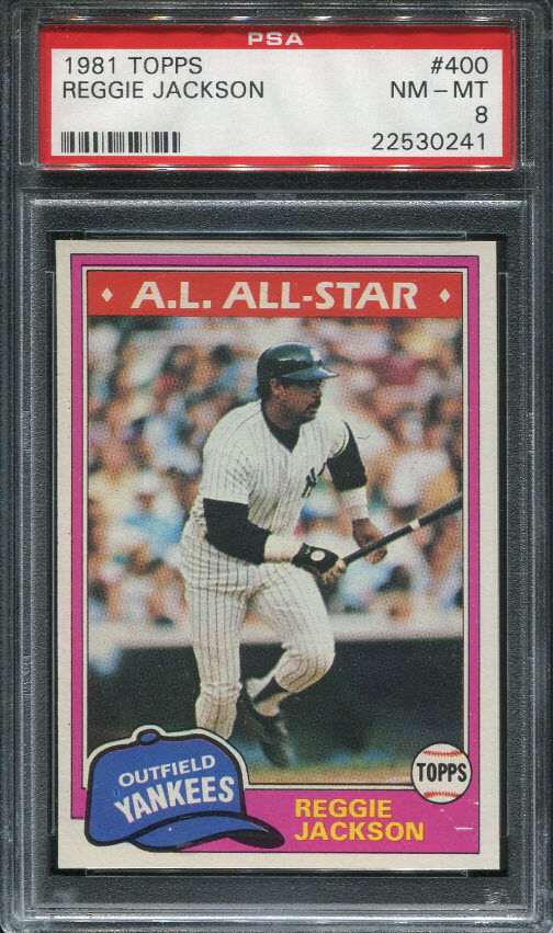 PSA 8 NM MINT 1981 TOPPS REGGIE JACKSON #400 YANKEES HOF 30241 B162