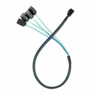 CY  Internal Mini SAS HD SFF-8643 Host to 4 SATA Target Hard Disk Cable