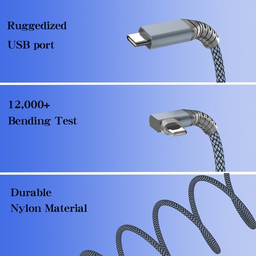 PD 100W 5A USB C To USB-C Fast Charger Dual Type C Charging Data Sync USB Cables - Picture 18 of 22