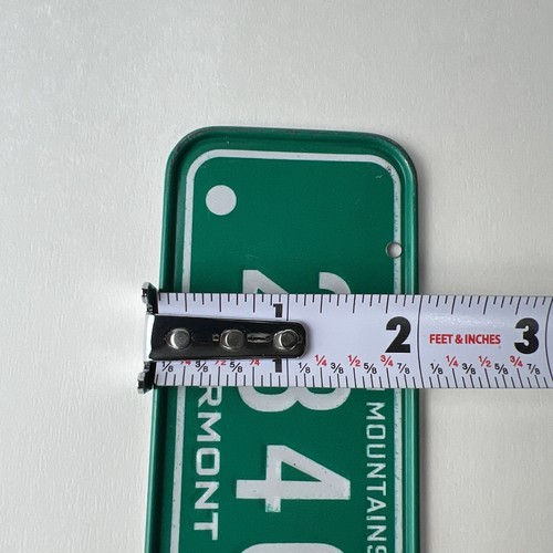 PLACA DE IDENTIFICACIÓN DE BICICLETA VINTAGE VERMONT GREEN MOUNTAINS 2346 LP12 - Imagen 7 de 8
