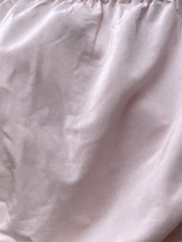 Vintage Light Slippery Polyester Panty Pink Floral Patch Silky Briefs Sz.7/L - Picture 12 of 20