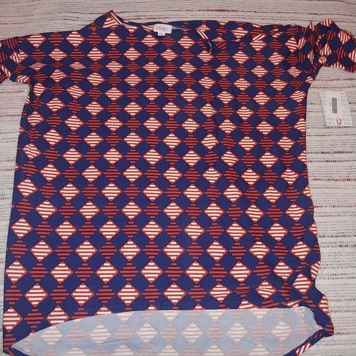 Lularoe Blau Rot Creme Irma S