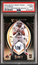 CJ STROUD 2023 Panini Select Certified Rookie Black ** 1/1  ** PSA 9 - RC Auto
