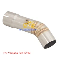 For Yamaha FZ8 FZ8N Exhaust Mid Connection Pipe Slip On 51mm Link Tube Escape