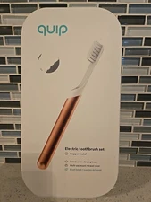 NEW & SEALED! QUIP METAL Electric Toothbrush Sonic Copper Metal Travel set