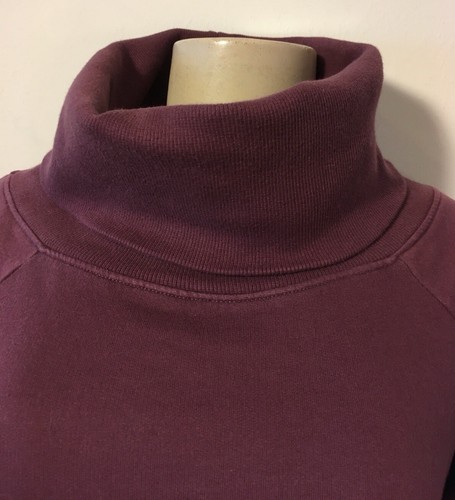 Soft Surroundings Plum Sweatshirt With Ribbed Turtleneck XS EUC  - Picture 3 of 6