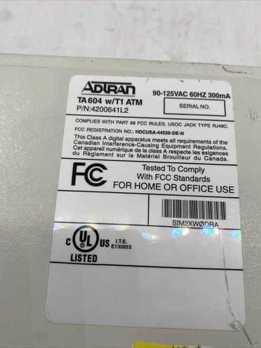 Adtran Total Access TA 604 con cajero automático T1 4200642 L2 con enrutador con cable SDSL 10/100 - Imagen 4 de 8