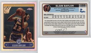 2006-07 Topps Chrome Refractor Elgin Baylor #158 HOF