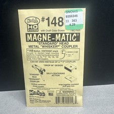 HO Whisker Coupler Metal Medium 9/32" Centerset Shank Kadee 148 Train Railroad