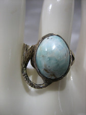 STERLING SILVER 925 LARIMAR RING SIZE 7.75
