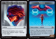 CHANDRA SPARK HUNTER EMBLEM // VEHICLE TOKEN x4 mtg NM Aetherdrift 4 Token
