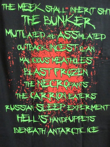 BROKEN HOPE OFFICIAL MERCH MUTILATED SONG LIST BAND CONCERT MUSIC T-SHIRT MEDIUM - Picture 4 of 5