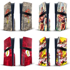 OFFICIAL THE FLASH DC COMICS COMIC BOOK ART VINYL SKIN FOR PS5 PRO DISC CONSOLE