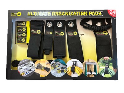 Ultimate Organization Pack- Wrap-It Storage -Assorted Straps & Ties, 23 Pieces