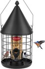 Kingsyard Squirrel Proof Bird Feeder for Outdoor Hanging - Extra Black