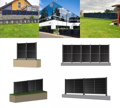 MARKENLOS Recinzione Solare Recinzione Solare Verticale Orizzontale FV Supporto Casa Giardino Antiruggine