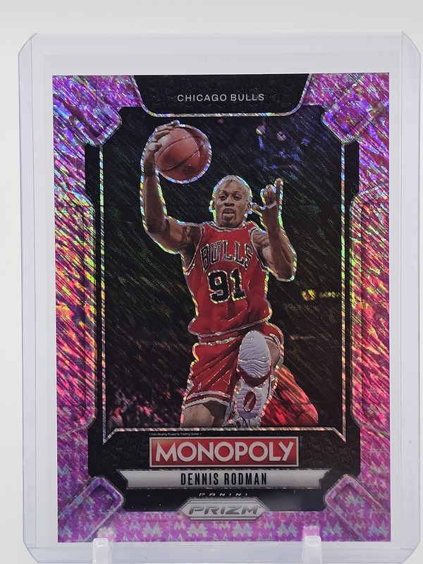 DENNIS RODMAN 2024-25 PRIZM MONOPOLY LEGENDS PINK MILLIONAIRE SHIMMER /5 Q5944