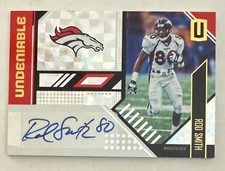 ks 2018 Panini Unparalleled Rod Smith Undeniable Hyper Auto #4/5 Denver Broncos