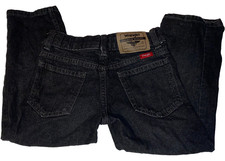  WOW Boys Size 4 WRANGLER Black LOOSE Jeans Adjustable Waist