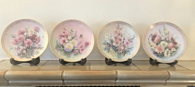 4 Sammelteller Bradford Exchange ''Symphony of Simmering Beauty'' Lena Liu- 1992