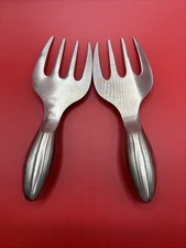Sagaform Byon Design Salad Server Set – Silver Stainless Steel Preowned