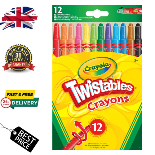 CRAYOLA Twistables Colouring Crayons Multicolor 12 Count Pack of 1 Kids Art