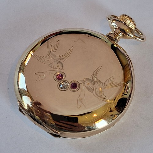 O92 TOLLES NEAR MINT 1899 WALTHAM DIAMOND & RUBIES CASE LÄUFT A+!