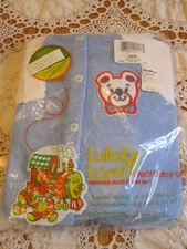 LULLABY LAND One-Piece Sleeper Teddy Bear Baby Size L NEW SEALED Vintage