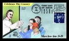 US COVER MOVIES GO 3-D 1950S CELEBRATE CENTURY FDC PUGH HAND PAINTED